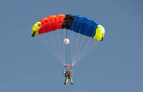 Skydiver Parachute Skydiving Parachuting Extreme