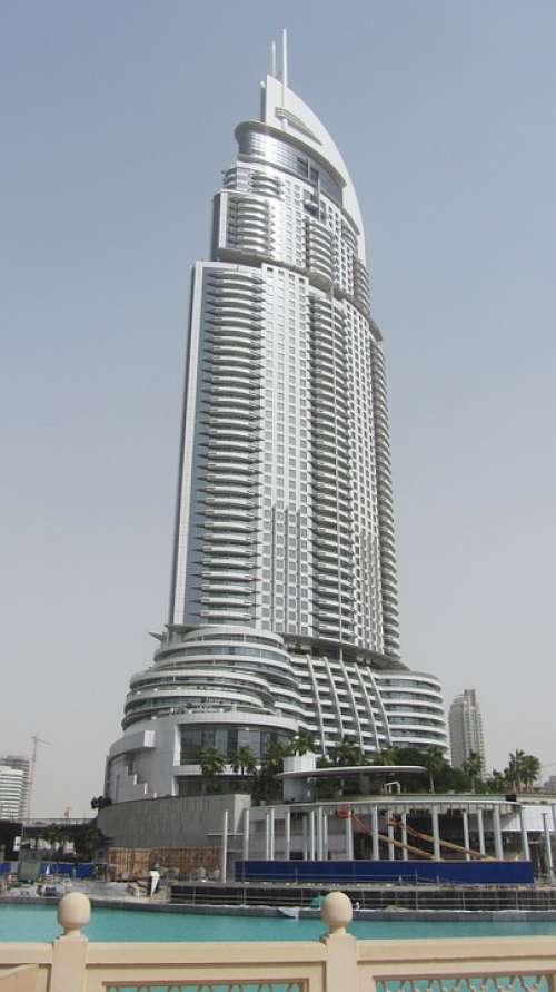 Skyscraper Building Dubai Sky Blue Architecture