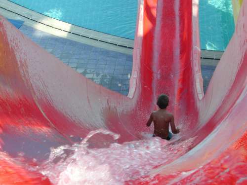 Slide Slip Child Slips Water Park Swimming Pool