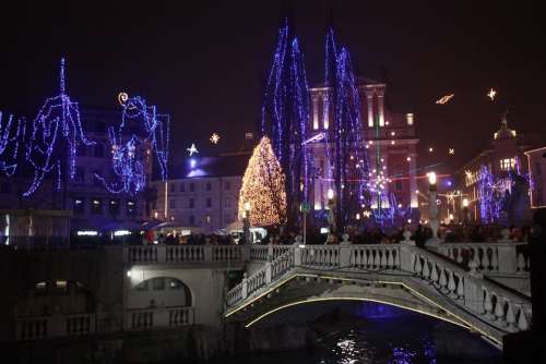 Slovenia Ljubljana Winter Christmas
