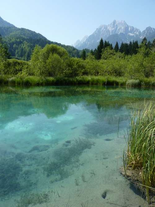 Slovenia Mountains Lake Water Clear Landscape