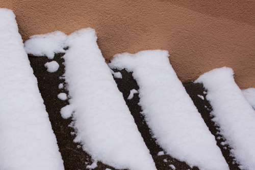 Snow New Zealand Winter White Cold Frozen Stairs