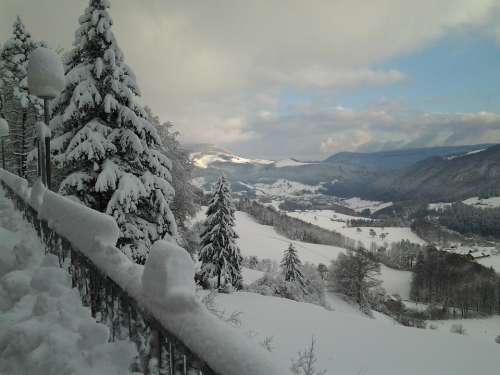 Snow Landscape Jura