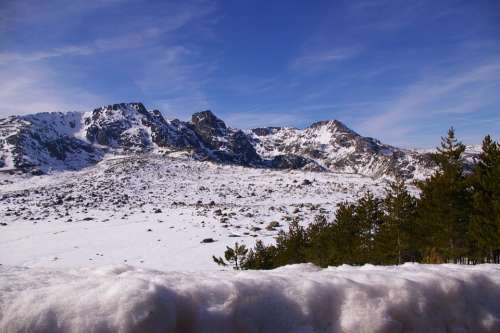 Snow Serra Winter Mountain Winter Landscape Depth