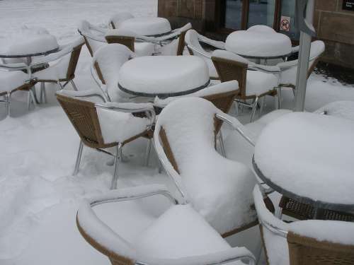Snow Winter Chair Cold Outdoors Season