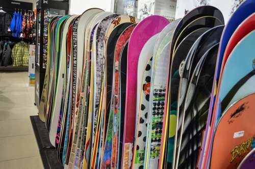 Snowboarding Boards Board Winter Skiing Exhibition