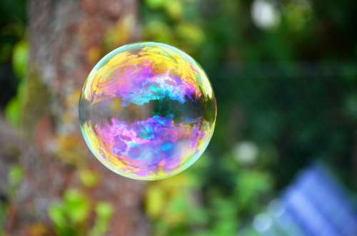 Soap Bubble Floats Color Iridescent
