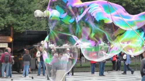 Soap Bubbles Colorful Iridescent Color Float Art