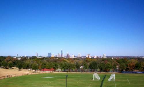Soccer Field Austin Texas Skyline Sports