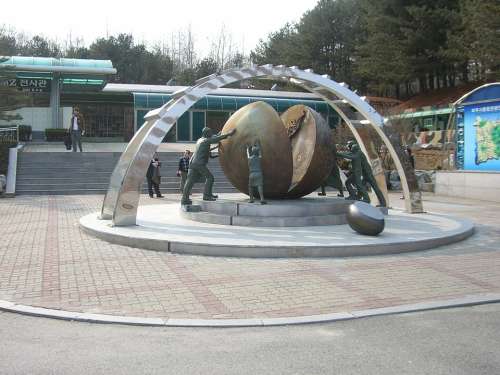 South Korea North Korea Dmz Korea Border Monument