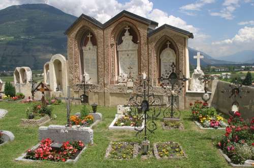 South Tyrol Val Venosta Italy Old Cemetery