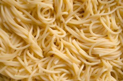 Spaghetti Pile Cooked Pasta Close-Up Heap Italian