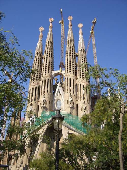 Spain Catalonia Barcelona Gaudí Architecture
