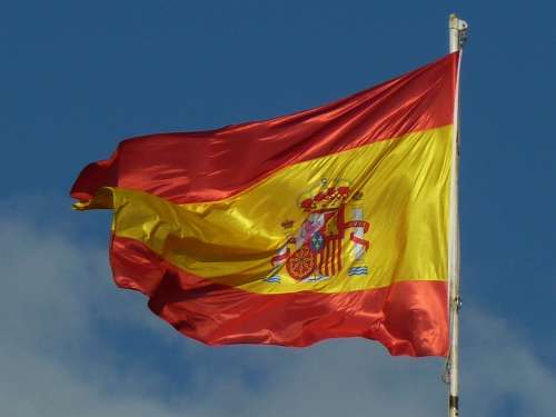 Spain Flag Sky Flutter Symbol National Colours