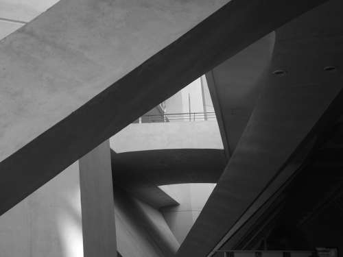 Spain Valencia Architecture Museum Bw Grey
