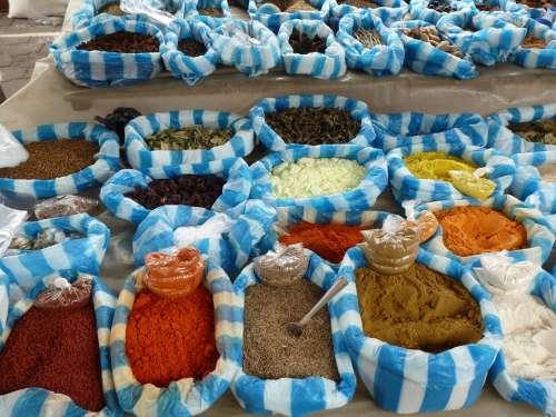 Spice Market Food Seasoning Colorful Cuisine