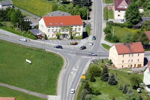 Spitzkunnersdorf Junction Aerial View Upper Lusatia