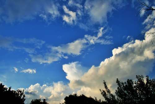 Spreading Cloud Sky Blue Cloud White Spreading