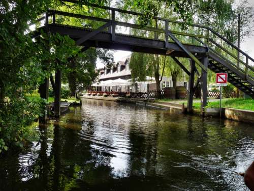 Spreewald Depth Water Boat Nature Bridges