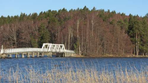 Spring Finnish Lake Blue Sky Beach Water Scenic