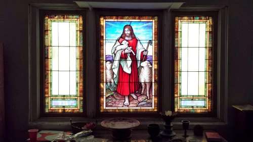 Stained Glass Jesus Light