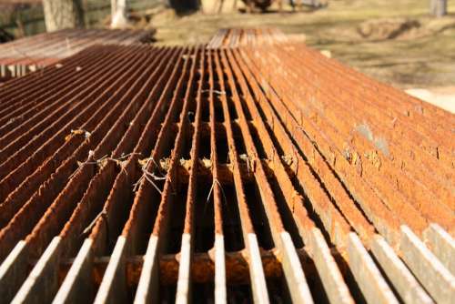 Rust Metal Pattern Iron Close Up Datailaufnahme