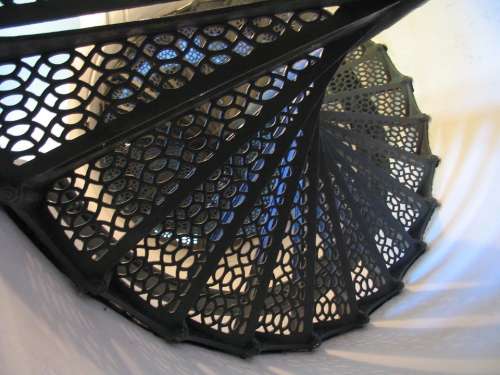 Stairs Wrought Iron Spiral Pattern Perspective