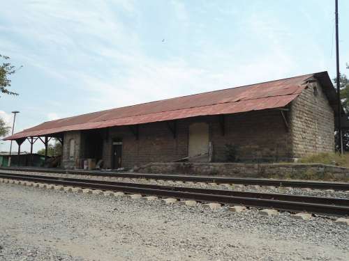 Station Of Railway Train Railway Rails