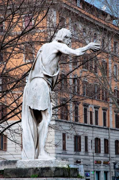 Statue Ancient Roma Capitale Sculpture Beggar