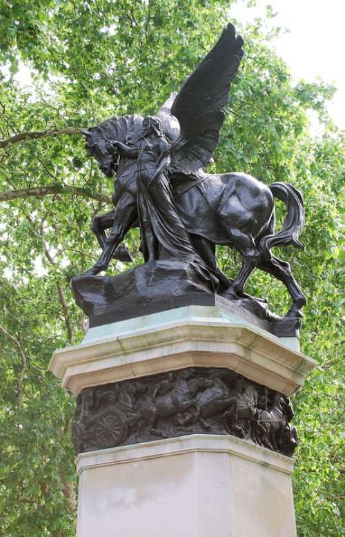 Statue Bronze The Mall London Horse Winged Woman