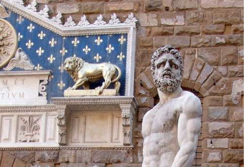 Statue Hercules Italy Florence Renaissance Artwork