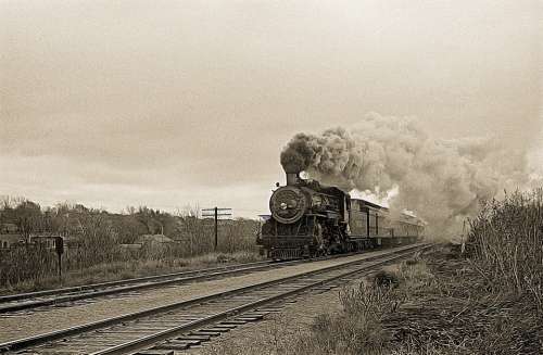 Steam Train Train Track Steam Locomotive Railroad