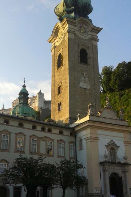 Steeple St Peter Salzburg Church Monastery