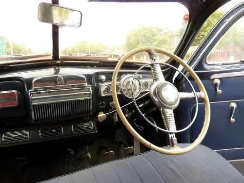 Steering Wheel Auto Automotive Oldtimer Vehicle