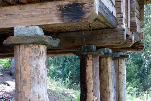 Stilt Houses Celts Village Memory Wood Columns