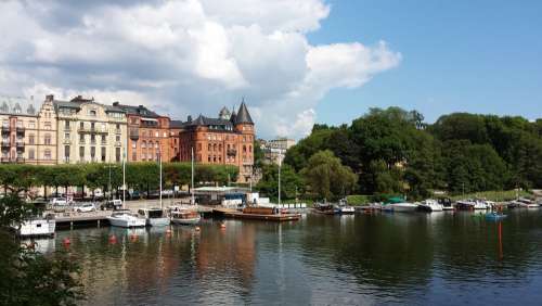 Stockholm River Water Sweden Architecture