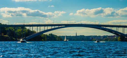 Stockholm Sweden Bridge Scandinavia Europe Grunge