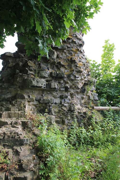 Stone Nature Weathered Wall Ruin Castle Green