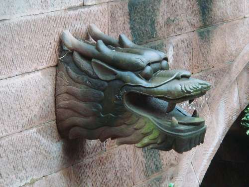 Stone Dragon Sculpture Statue Ancient Chinese