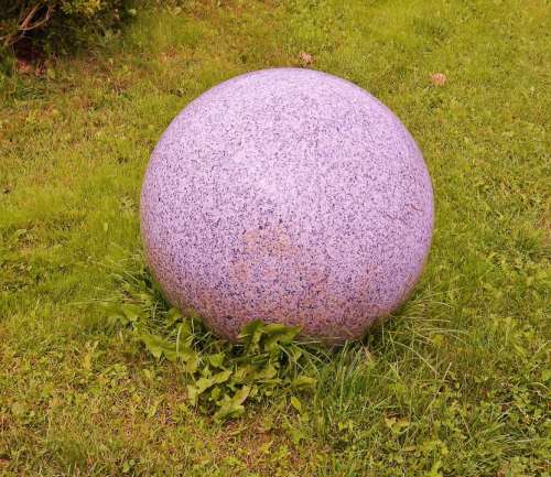 Stone Ball Stone Round Large Granite Color Pink