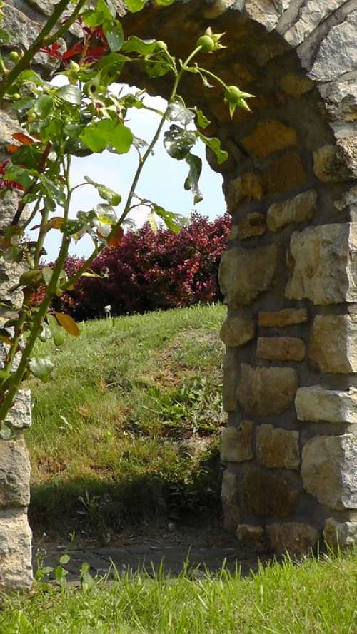 Stone Gate Forward Hedge Natural Stone Solid Stone