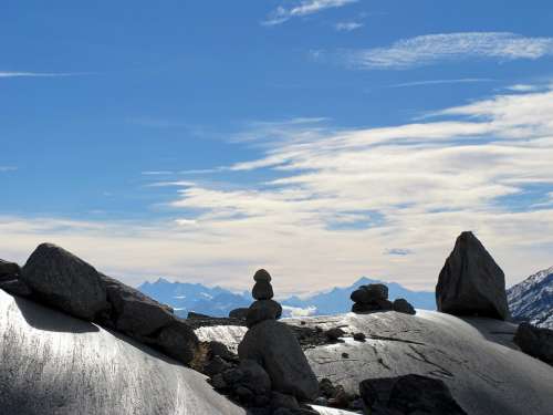 Stones Sky Cloudiness Landscape Sun Nature