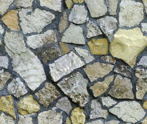 Stones Natural Stones Yellow Colorful Brick Wall