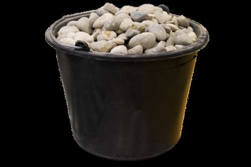 Stones Bucket Rocks Round