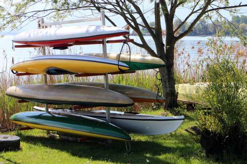 Storage Boats Canoeing Store Colorful