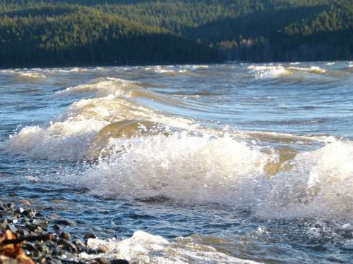 Stormy Canim Lake British Columbia Canada Water