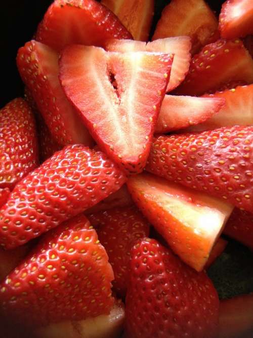 Strawberries Red Fruit Summer Nature Nutrition