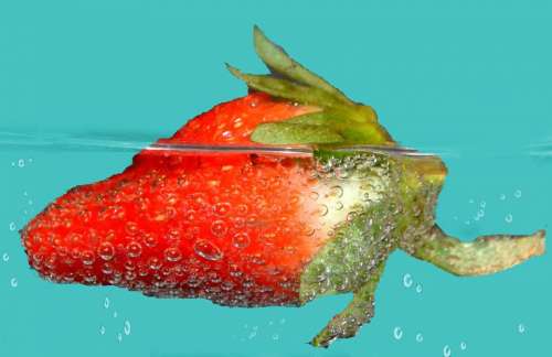 Strawberry Red Fruity Sweet Water Swim