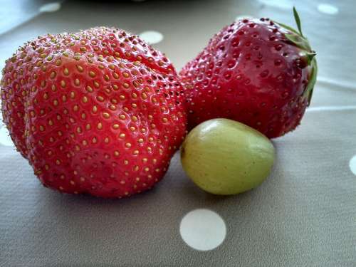Strawberry Red Green Grape Delicious Fruit