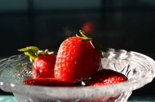 Strawberry Bowl Fruits Fruit Food Fresh Healthy